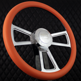18" Polished Half Wrap Muscle Wheel- Vinyl