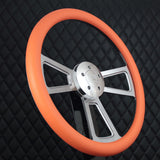 18" Polished Half Wrap Muscle Wheel- Vinyl