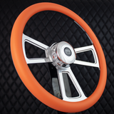 18" Polished Half Wrap Muscle Wheel- Vinyl