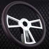 18" Polished Half Wrap Muscle Wheel- Vinyl