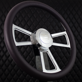 18" Polished Half Wrap Muscle Wheel- Vinyl