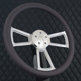 18" Polished Half Wrap Muscle Wheel- Vinyl