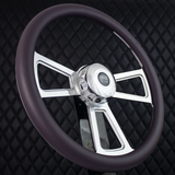 18" Polished Half Wrap Muscle Wheel- Vinyl
