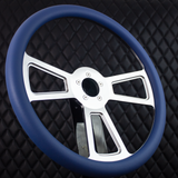 18" Polished Half Wrap Muscle Wheel- Vinyl