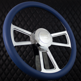 18" Polished Half Wrap Muscle Wheel- Vinyl