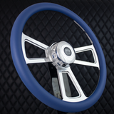 18" Polished Half Wrap Muscle Wheel- Vinyl