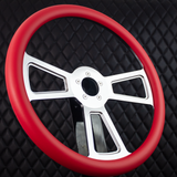 18" Polished Half Wrap Muscle Wheel- Vinyl