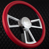 18" Polished Half Wrap Muscle Wheel- Vinyl