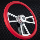 18" Polished Half Wrap Muscle Wheel- Vinyl