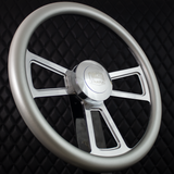 18" Polished Half Wrap Muscle Wheel- Vinyl