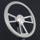 18" Polished Half Wrap Muscle Wheel- Vinyl