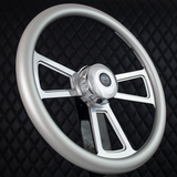 18" Polished Half Wrap Muscle Wheel- Vinyl