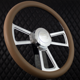 18" Polished Half Wrap Muscle Wheel- Vinyl