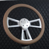 18" Polished Half Wrap Muscle Wheel- Vinyl