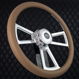 18" Polished Half Wrap Muscle Wheel- Vinyl