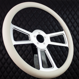 18" Polished Half Wrap Muscle Wheel- Vinyl