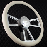 18" Polished Half Wrap Muscle Wheel- Vinyl