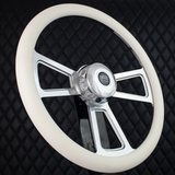 18" Polished Half Wrap Muscle Wheel- Vinyl