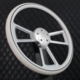 18" Polished Half Wrap Muscle Wheel- Hydro Dipped