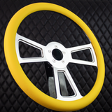 18" Polished Half Wrap Muscle Wheel- Vinyl