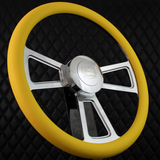 18" Polished Half Wrap Muscle Wheel- Vinyl