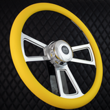 18" Polished Half Wrap Muscle Wheel- Vinyl