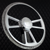 18" Polished Half Wrap Muscle Wheel- Vinyl