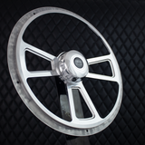 18" Polished Half Wrap Muscle Wheel- Vinyl