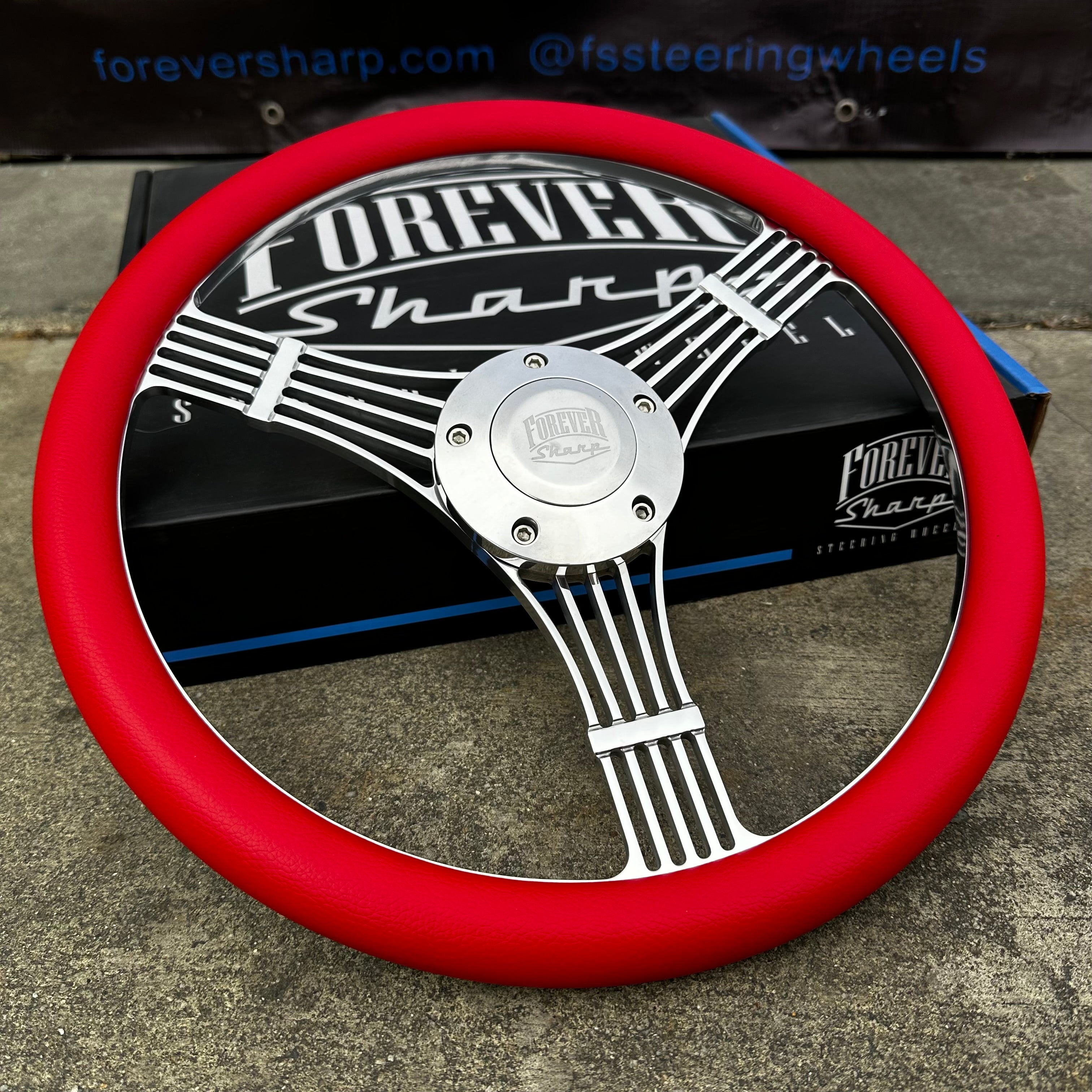 W-Power 14" 350MM Steering Wheel Classic Dark Wood Mahogany Grip - Foto 7