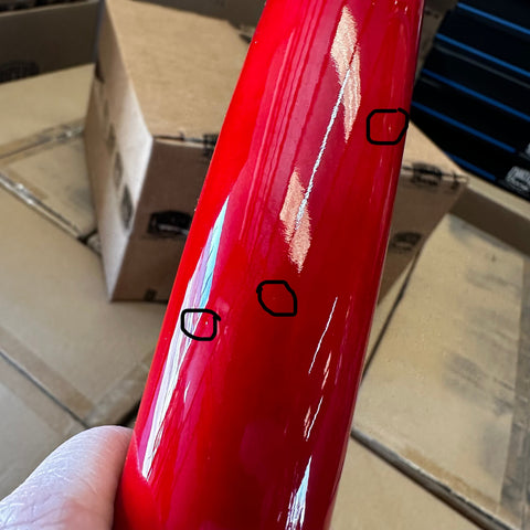 FACTORY SECOND: 18" CHROME DUAL CLASSIC RED