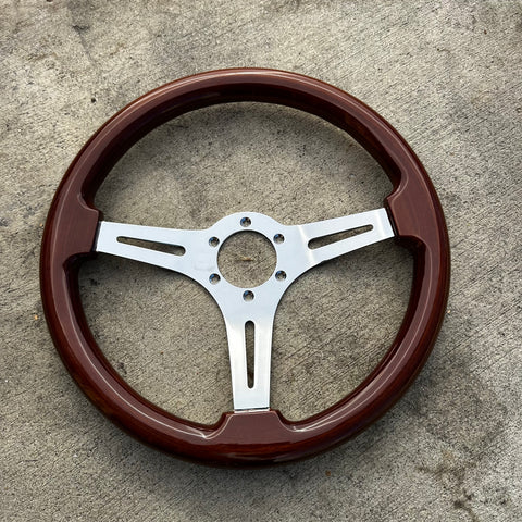 FACTORY SECOND: 15" CHROME CLASSIC DARK WOOD