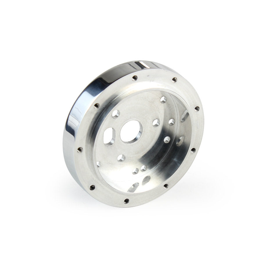 Demotor Performance Chrome Aluminum 9-Hole Steering Wheel Column Adapter & Smooth Horn Button For GM