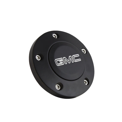 Black Billet GMC Modern Logo Horn Button - 5 Hole