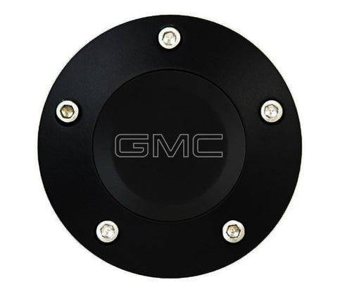 Black Billet GMC Modern Logo Horn Button - 5 Hole