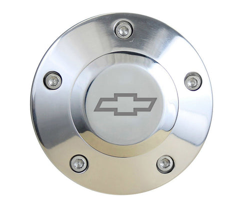 Polished Billet Chevy Horn Button - 5 Hole