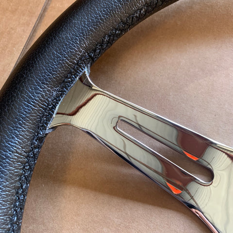 FACTORY 2ND: 15" Chrome Empire - Black Leather - MINOR