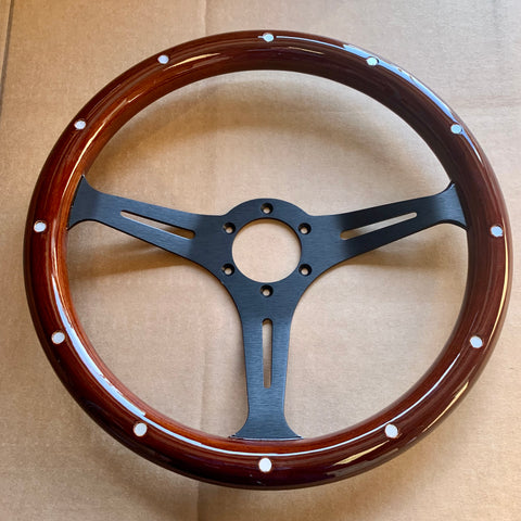 FACTORY 2ND: 15" Black Empire - Dark Wood W/ Rivets - MODERATE DEFECTS