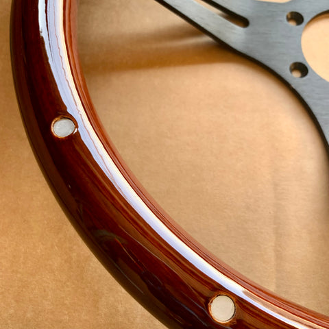 FACTORY 2ND: 15" Black Empire - Dark Wood W/ Rivets - MODERATE DEFECTS