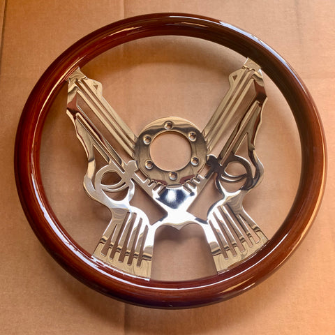 FACTORY 2ND: 15" Chrome Pistol - Dark Wood - MODERATE DEFECTS