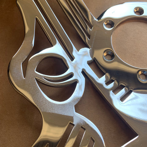 FACTORY 2ND: 15" Chrome Pistol - Dark Wood - MODERATE DEFECTS