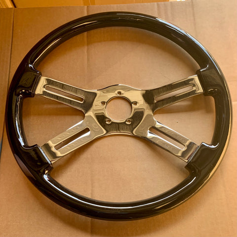 FACTORY 2ND: 18" Chrome Dual Classic - Black- MODERATE Defects