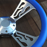 14" Billet Flame - Blue Half Wrap Christmas Countdown